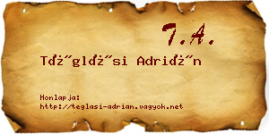 Téglási Adrián névjegykártya